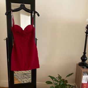 Deal or no deal deep red cocktail dress